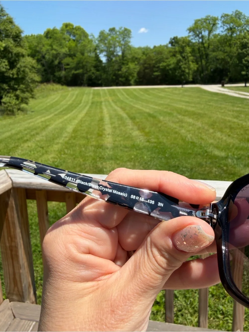 COACH OVERSIZED DESIGNER BLACK CRYSTAL MOSAIC SUNGLASSES 58-18-135 W/case